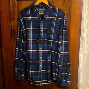 Rare Vintage Ralph Lauren Blue Flannel
